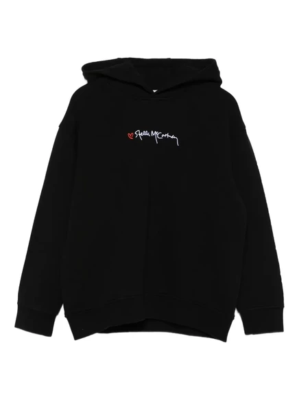 Детская толстовка с вышитым логотипом Stella McCartney Kids black