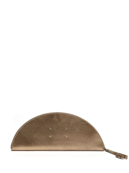 Клатч Maison Margiela полукруглый металлизированный, золотой