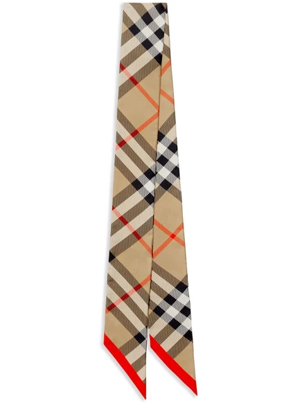 Шарф Burberry House Check из шелка, бежевый