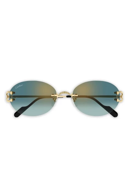Солнцезащитные очки в круглой оправе Cartier Eyewear gold
