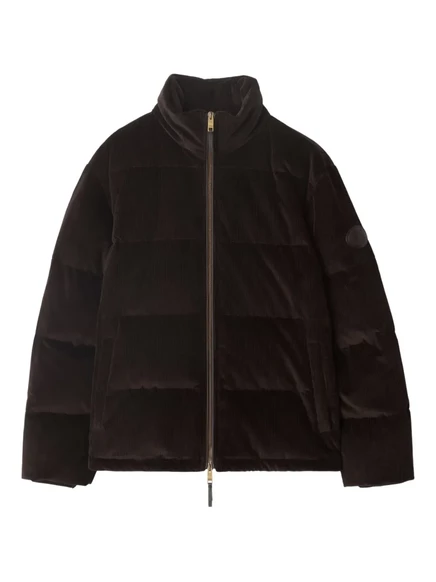 Мужской вельветовый пуховик Burberry, кофейный