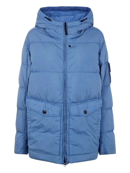 Мужская пуховая куртка Stone Island Compass-badge, синяя