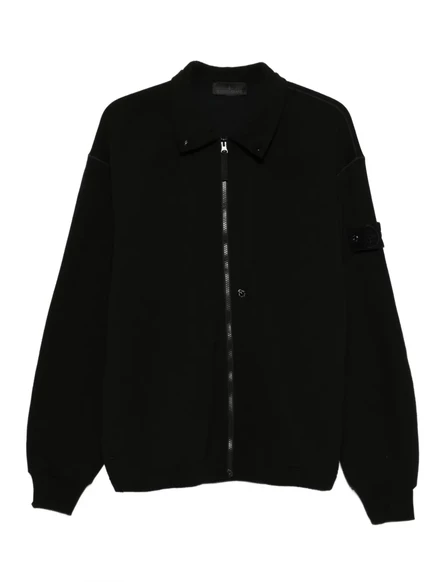 Мужская куртка-бомбер Stone Island на молнии, черная