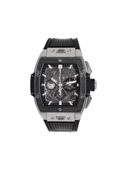 Мужские часы Hublot Big Bang 44мм скелетон, серебристые