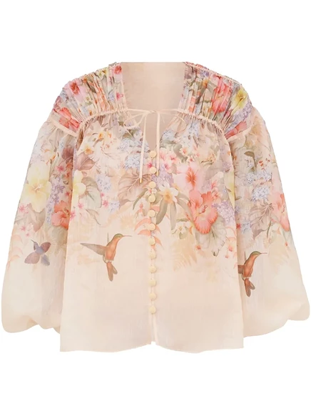 Женская блузка Zimmermann Illuminate, бежевая
