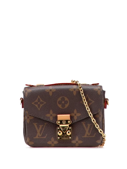 Сумка Louis Vuitton, бывшая в употреблении в 2021-2025 годах, с монограммой Micro Metis brown