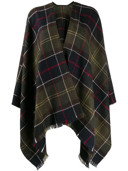 Женский шарф Barbour Staffin тартановый, зеленый