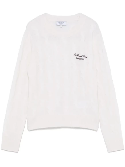 Спортивный и насыщенный свитер кабельной вязки x Le Bristol Paris Faubourg  neutrals