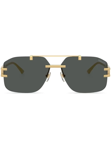 Мужские солнцезащитные очки Versace Eyewear авиатор, золотистые