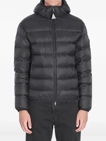 Пуховик Moncler с капюшоном black