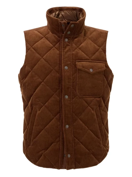 Жилет из мягкого бархата Boggi Milano brown