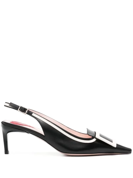 Женские туфли Roger Vivier Canard 65 мм, чёрно-белые