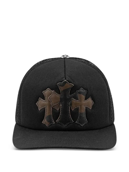 Мужская тракер-кепка Chrome Hearts с крестом, черная