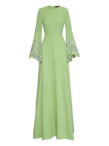 Женское макси-платье Oscar de la Renta, зеленое