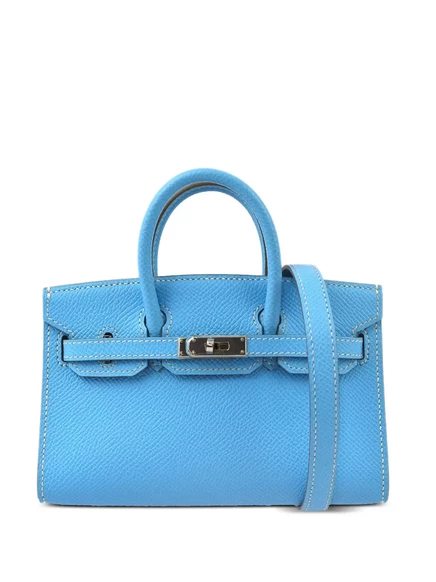 Женская сумка HermsPre-Owned Birkin 15 мини, голубая