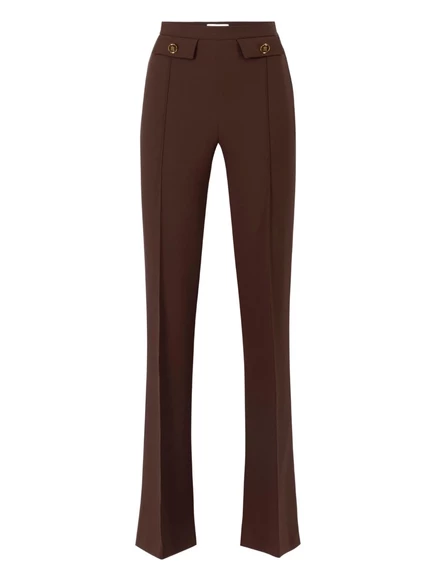 Расклешенные брюки Elisabetta Franchi с отделкой на пуговицах brown