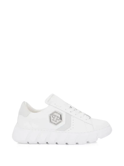 Кеды Philipp Plein Hexagon Force кожаные, белые
