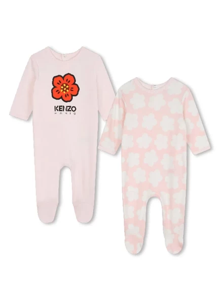 Пижамы для младенцев Kenzo Kids Boke Flower комплект 2, розовые