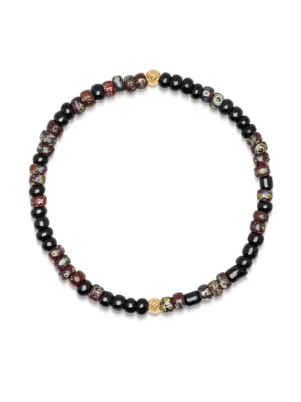Мужской браслет Nialaya Jewelry Miyuki из бисера, черный