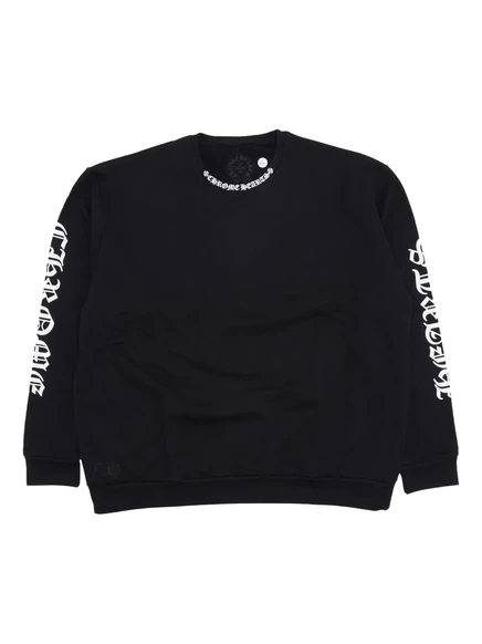 Толстовка с длинным рукавом и логотипом Chrome Hearts на горловине black