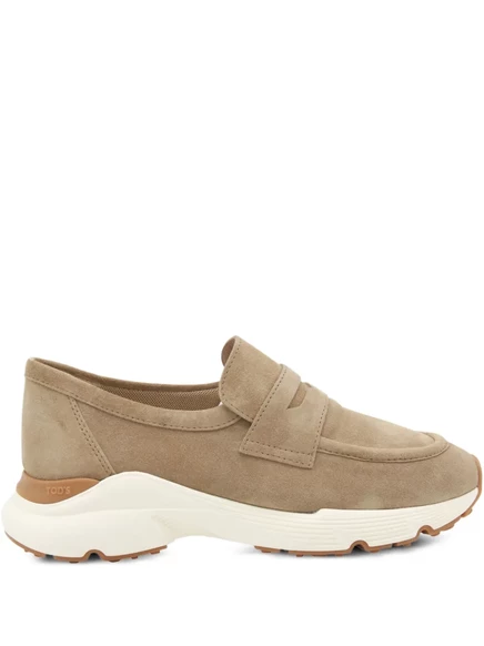 Женские слипоны Tod's из замши, светло-бежевые