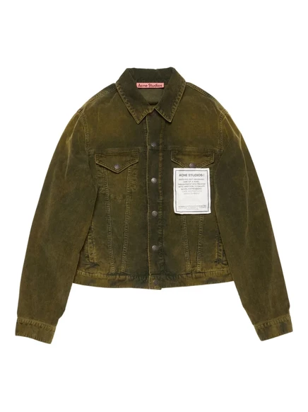 Унисекс рубашечная куртка Acne Studios вельветовая, зеленая