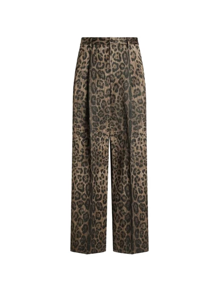 Мужские брюки Dolce & Gabbana леопардовые, коричневые