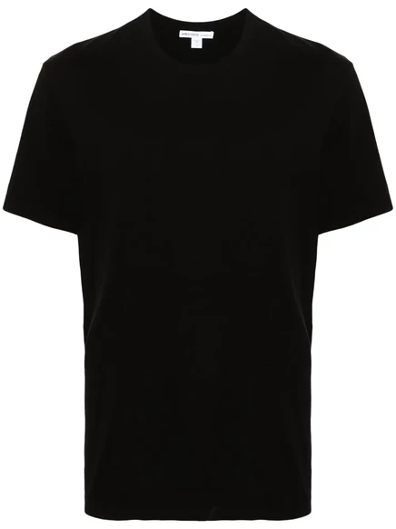 Хлопковая футболка с круглым вырезом от Джеймса Перса black