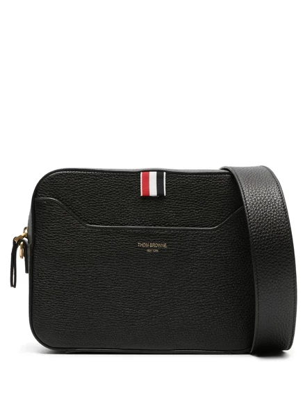 Thom Browne 4 Bar-кожаная сумка для фотоаппарата с накладками black