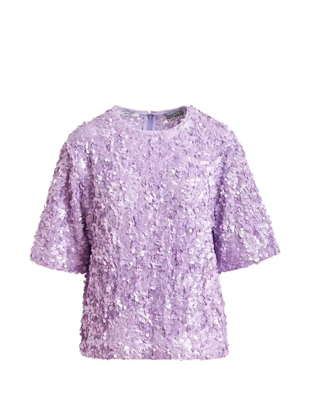 Женская футболка Essentiel Antwerp Juli, пайетки, фиолетовая