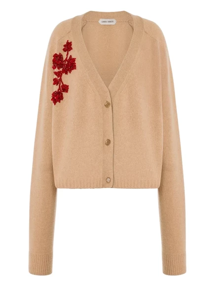 Женский кардиган Alberta Ferretti с бисером, бежевый