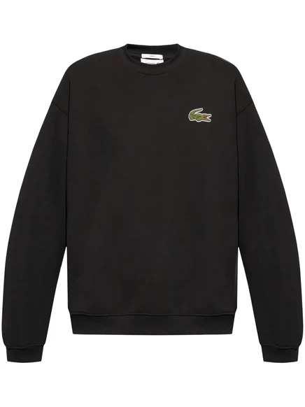Флисовая толстовка со значком Lacoste black