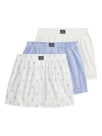 Мужские боксерские трусы Polo Ralph Lauren 3 шт., белые