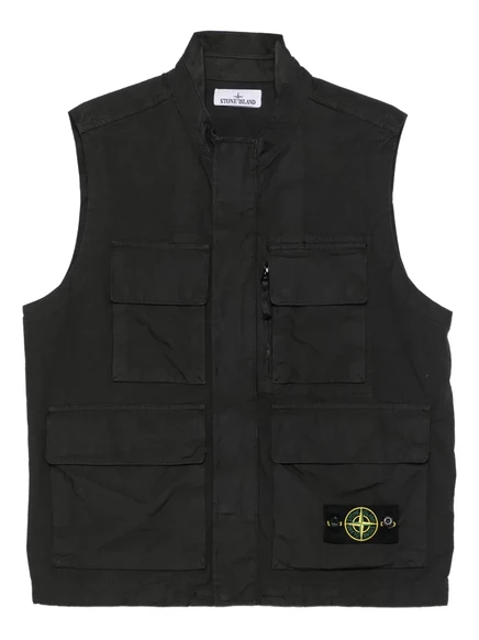 Мужской жилет Stone Island с карманами, темно-зеленый