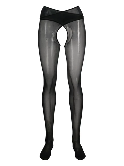 Женские чулки Wolford Individual 12 stay-hip полупрозрачные, черные