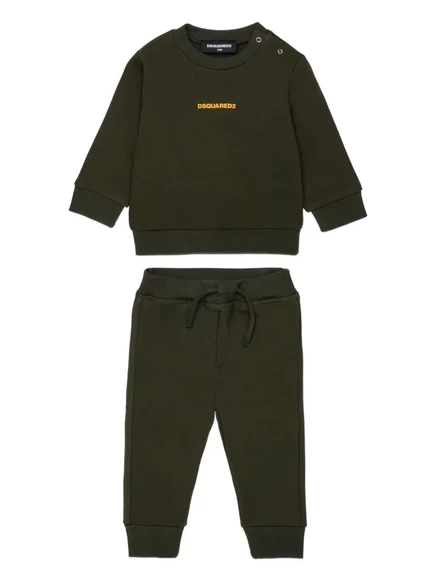 Спортивный костюм для мальчиков DSQUARED2 KIDS с логотипом, зеленый