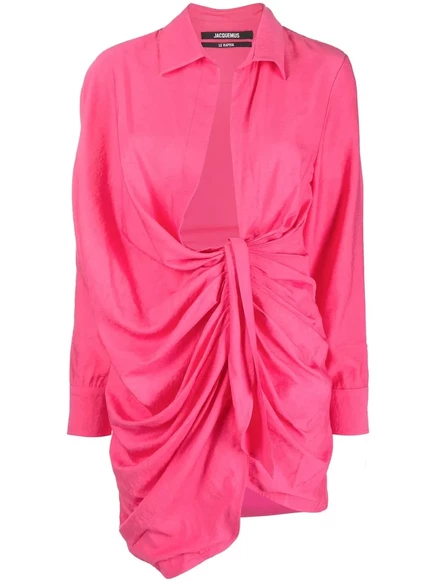 Женское платье-рубашка Jacquemus La robe Bahia, розовое