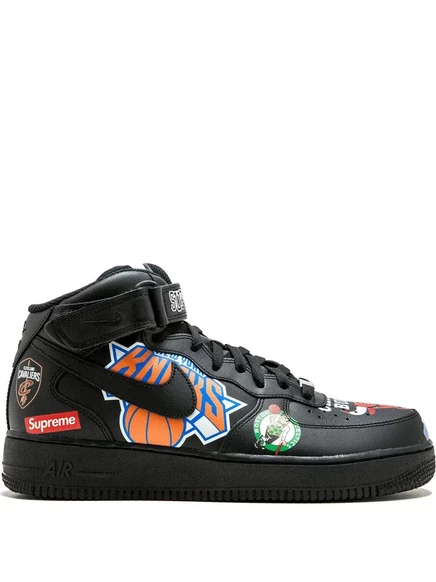 Кроссовки Nike Air Force 1 Mid '07 x Supreme x NBA, черные