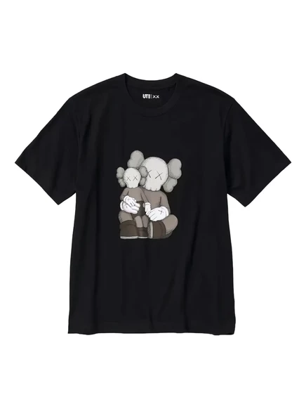 Мужская футболка KAWS с графическим принтом, черная