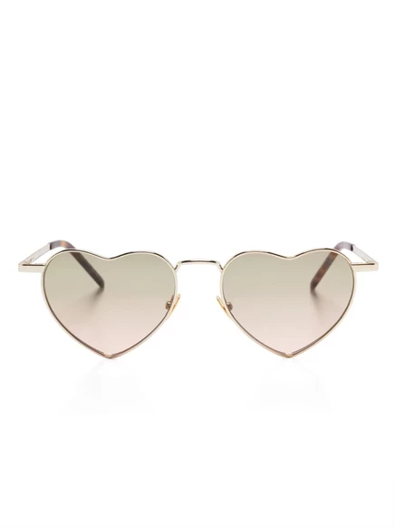 Солнцезащитные очки Saint Laurent Eyewear в оправе-сердечке gold
