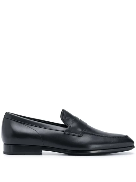 Мужские лоферы Tod's кожаные без шнуровки, черные