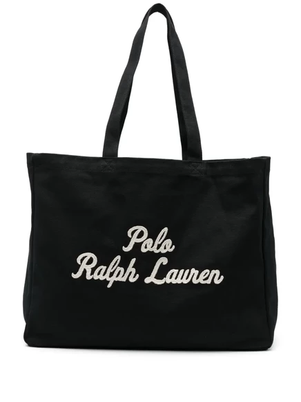 Мужская сумка-тоут Polo Ralph Lauren с вышитым логотипом, черная
