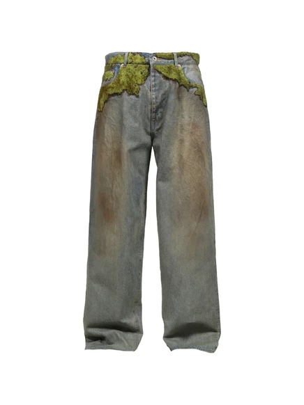 Мужские джинсы Doublet Moss Grown Wood, синие