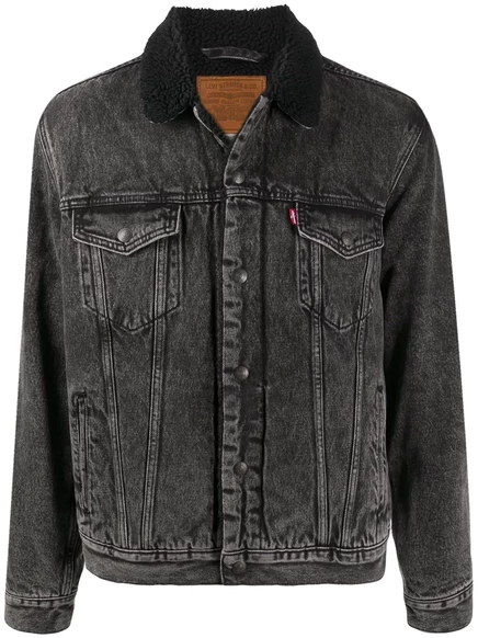 Мужская джинсовая куртка Levi's Sherpa Type III, черная