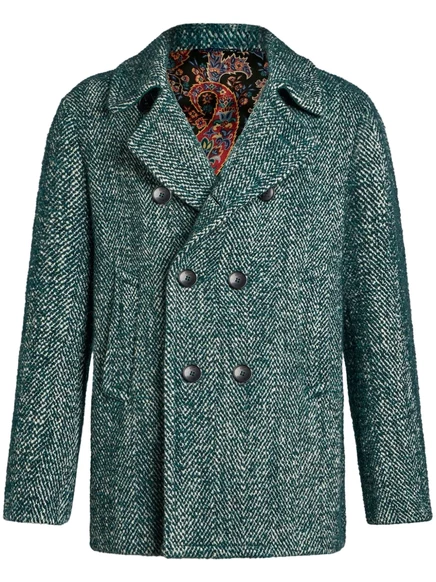 Двубортный пиджак ETRO green