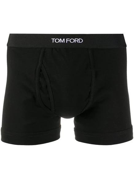 Мужские трусы-боксеры Tom Ford с логотипом, черные