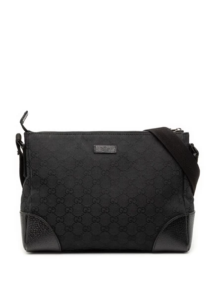 Сумка через плечо Gucci Pre-Owned GG Canvas, черная