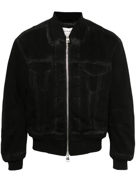 Мужской бомбер Alexander McQueen джинсовый, черный