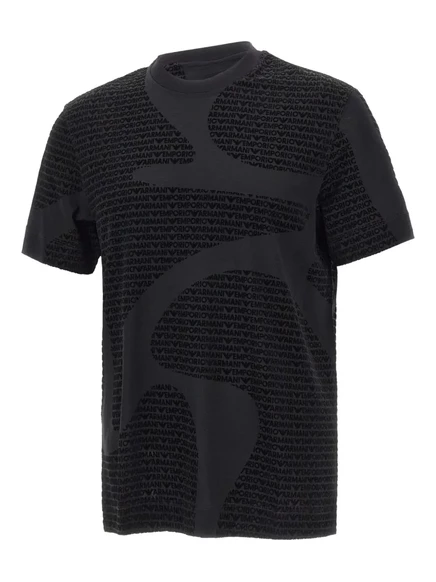 Футболка с круглым вырезом и логотипом Emporio Armani black