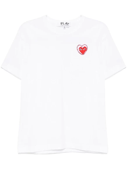 Футболка с нашивкой с логотипом Comme Des Garçons Play white